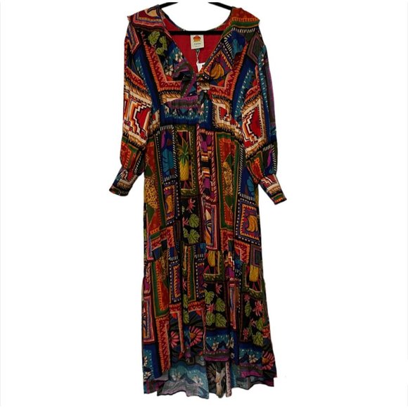 FARM Rio Multicolor Patterned Midi Dress - Picture 2 of 8